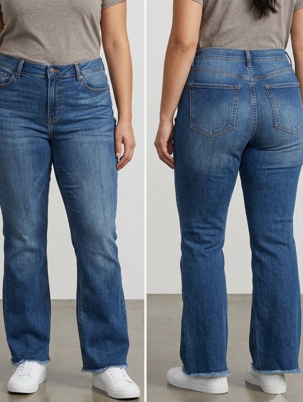 Old Navy Raw Hem Flare Ankle Jeans